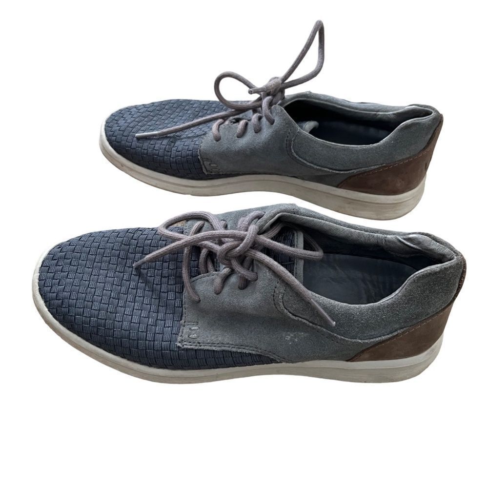 UGG Hepner Men’s 8.5 Woven Casual Shoes Gray Leather Suede Comfort - Picture 13 of 16